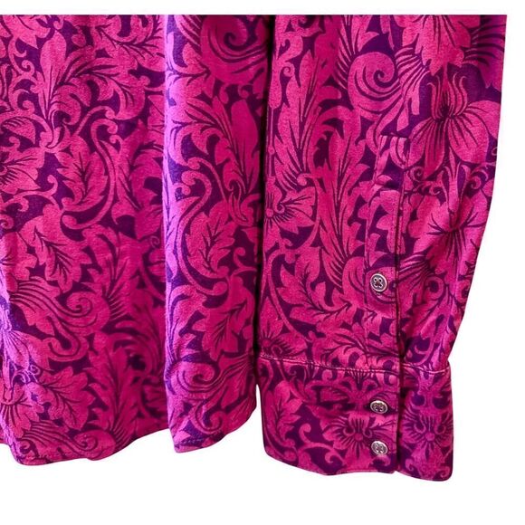 Lands’ End Long Sleeved Top Floral Blouse Size L - Picture 7 of 10